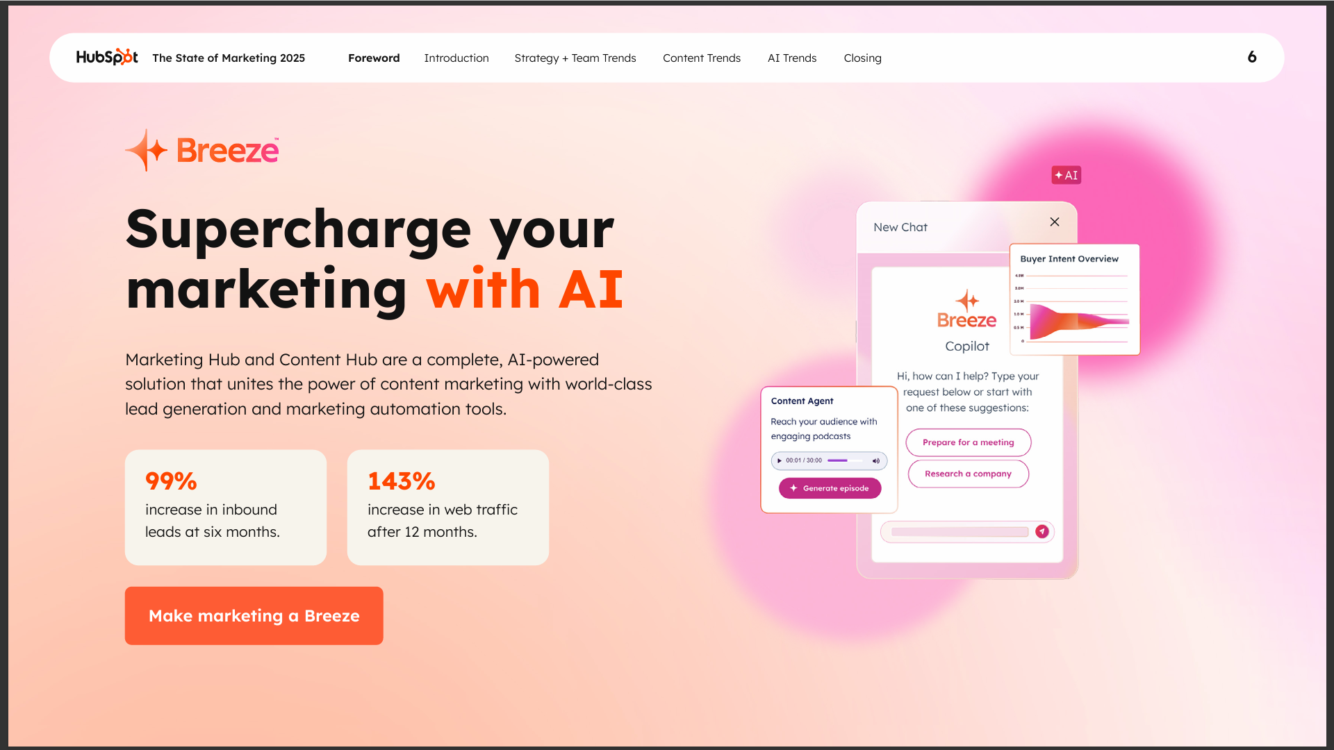 tóm tắt 3 thay đổi lớn với biểu đồ tăng trưởng từ Google Trends và HubSpot